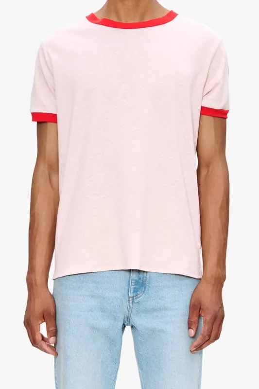 A.P.C. Unisex T-shirt Short Sleeve Contrast Pink Maat: XS | Tops Outlet | Unisex | Roze