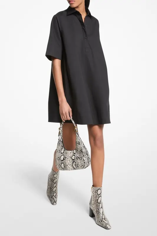 Michael Kors Ss Shirt Dress Black Maat: S | Blousejurken Outlet | Dames | Zwart