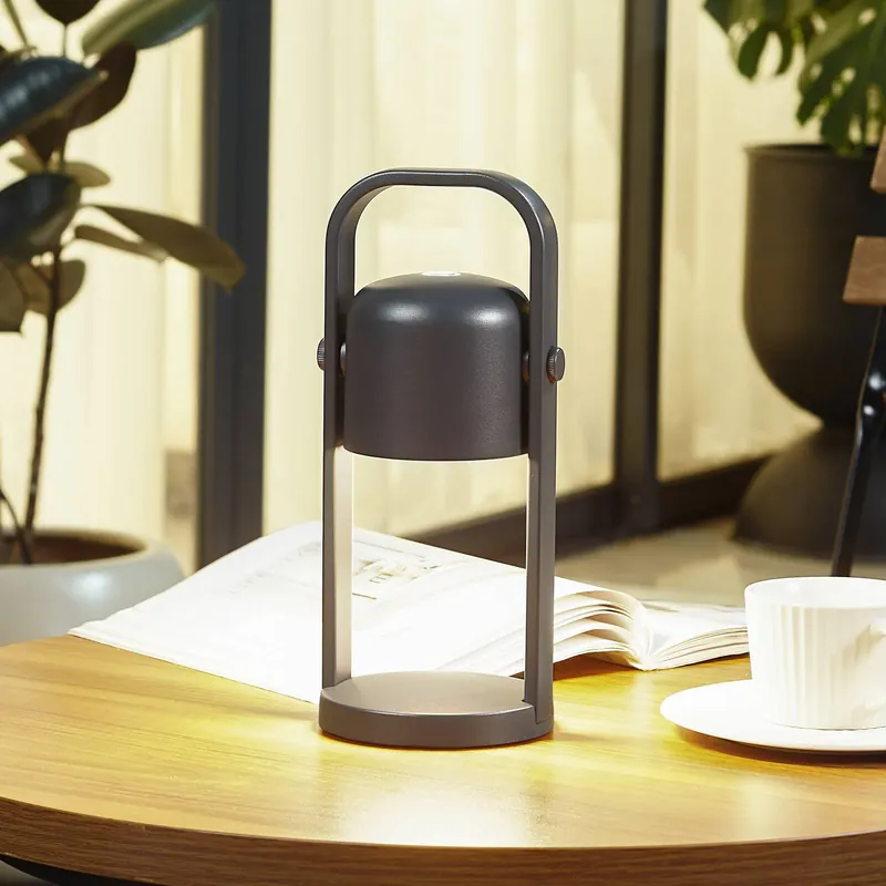 Akumulatorowa lampa stołowa LED Kalevi, czarny, aluminium, CCT