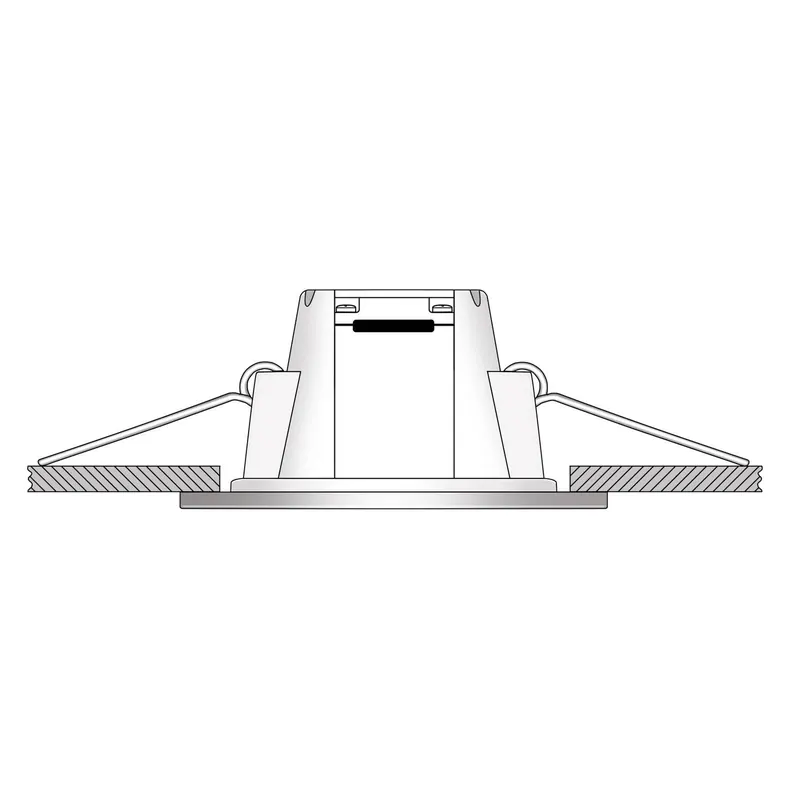 Oprawa wpuszczana LED Holstein IP65, 116°, stal