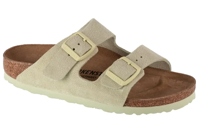 Birkenstock Arizona LEVE 1026831, Unisex, Zielone, klapki, skóra zamszowa, rozmiar: 36