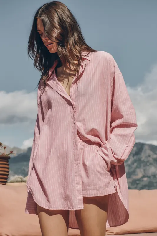 Mikuta The Pink Striped Shorts Maat: S | Korte Broeken Outlet | Dames | Roze
