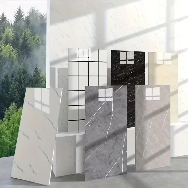 20/40 szt. Naklejek ściennej imitujących marmur, samoprzylepne, wodoodporne, płytki podłogowe z PVC, naklejki 3D, zdejmowane, 30x60 cm, dekoracja pokoju