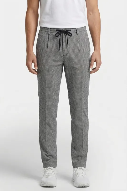 Dstrezzed Ds-logan Micro Check Dk. Navy Maat: 30 | Tailored Broeken Outlet | Heren | Grijs