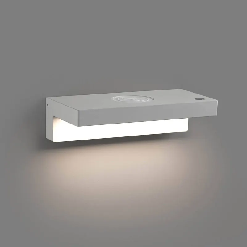 Kinkiet LED Well, USB+Wireless Charger, biały