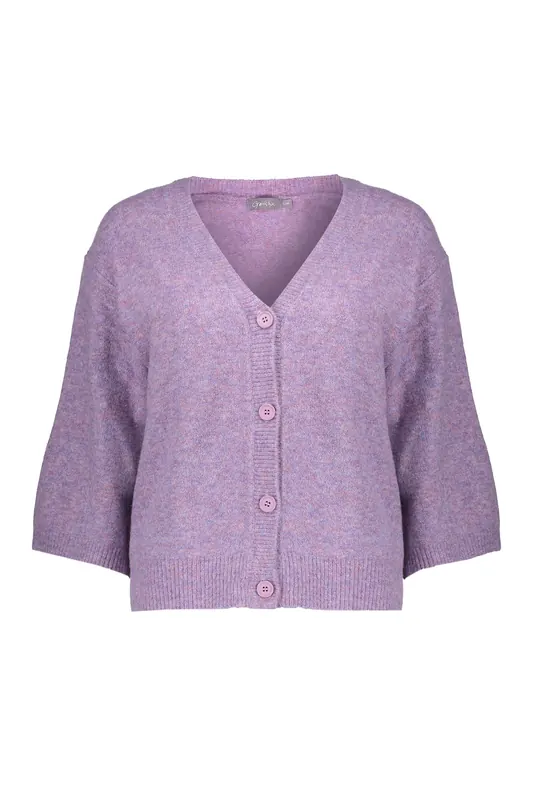 Geisha Cardigan V-neck 3/4 Sleeves Lilac Maat: 3XL | Sweaters Outlet | Dames | Paars
