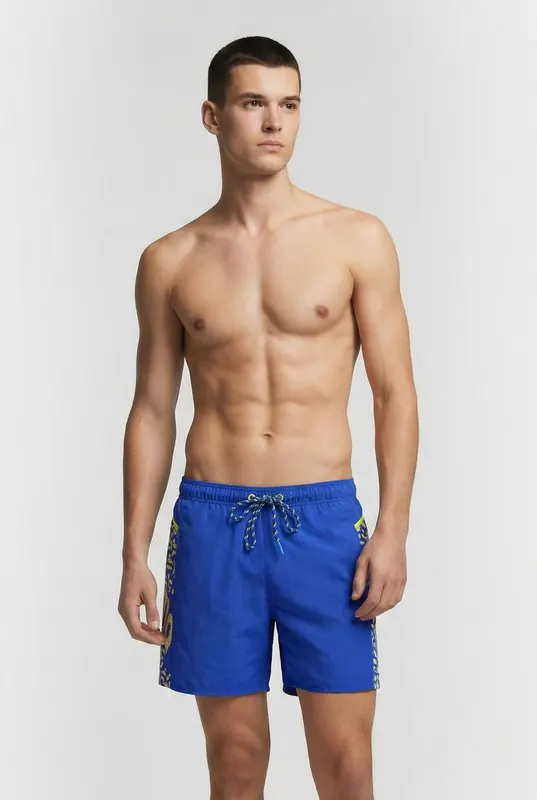 Arena Men's  Pro-file Beach Boxer Logo Neon Blue-soft Green Maat: XL | Zwembroeken Outlet | Heren | Blauw