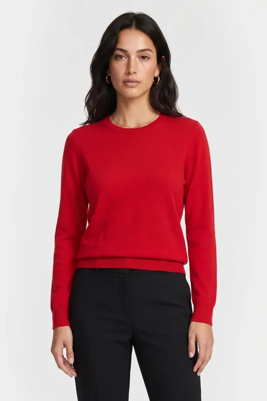Brooks Brothers Wool Crewneck Sweater Red Maat: L | Sweaters Outlet | Dames | Rood