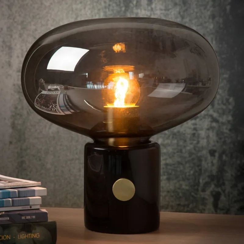 Lampa stołowa Charlize szary dym