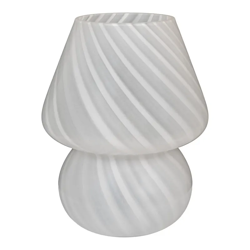 Biała lampa stołowa LED ze szklanym kloszem (wysokość 19,5 cm) Alton – House Nordic