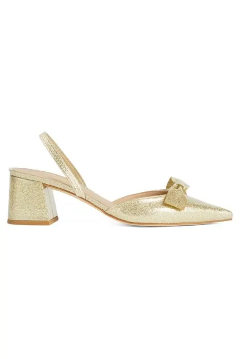 LK Bennett Cadence Bow Mule Gold Maat: 38 | Muiltjes Outlet | Dames | Goud