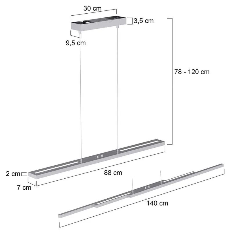 Lampa wisząca LED Zelena Motion, kolor stalowy, CCT, metal