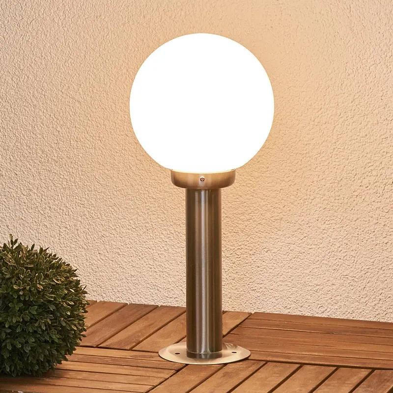 Lindby Słupek oświetleniowy Vedran, wysokość 45 cm, PMMA, stal szlachetna