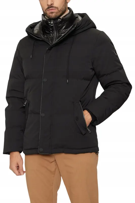 Guess Czarna męska kurtka High Collar L