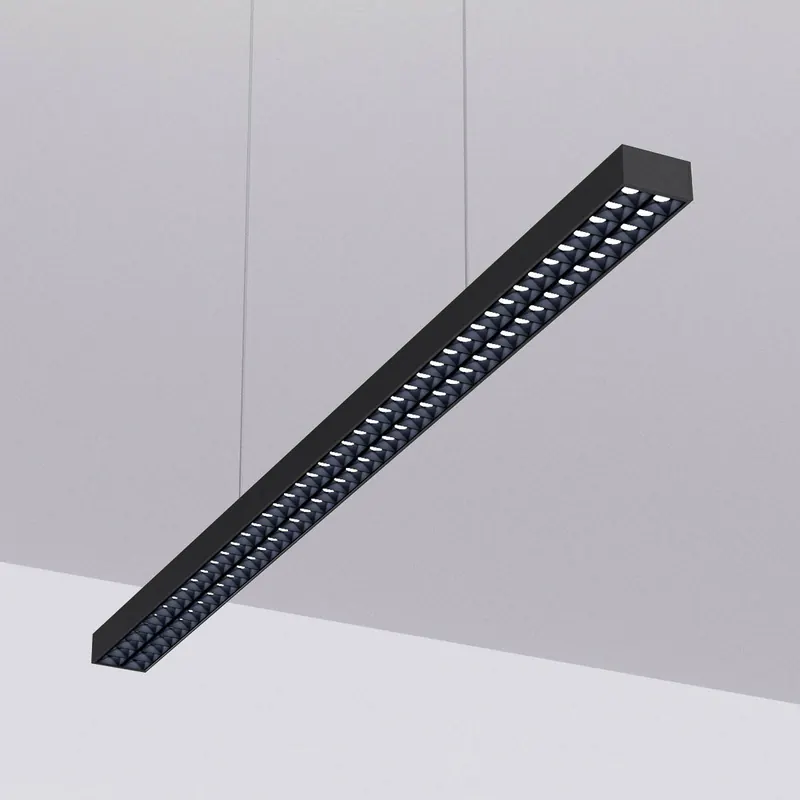 Arcchio lampa wisząca biurowa LED Jolinda, czarna, 118cm, góra/dół