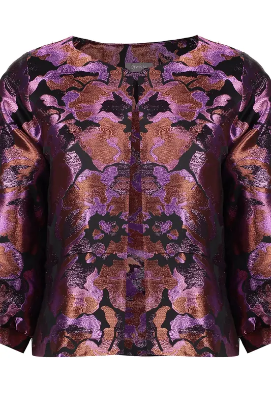 Geisha Jacket Print Black/purple Maat: S | Blazers Outlet | Dames | Paars