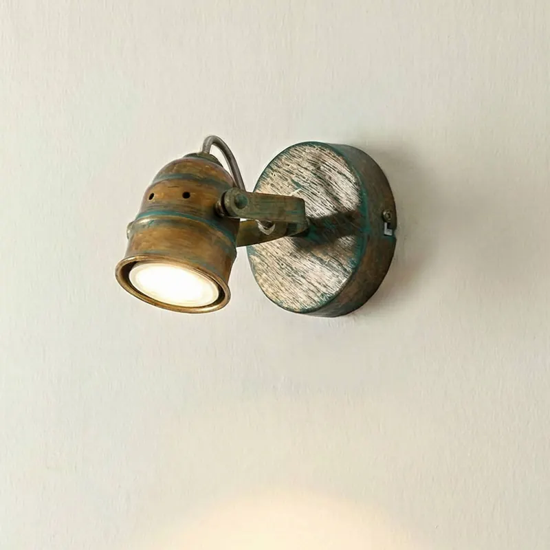 Reflektor ścienny Lindby Leonor, zielony, metalowy, 1-punktowy, 9,5 cm