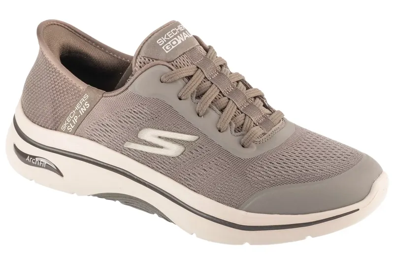 Skechers Slip-ins: Arch Fit 2.0 - Simplicity 2 216602-BRN, Męskie, Brązowe, buty sportowe, przewiewna siateczka, rozmiar: 46