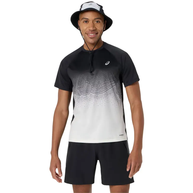 ASICS Road Fade SS Top 2011D512-001, Męskie, Czarne, t-shirty, poliester, rozmiar: M