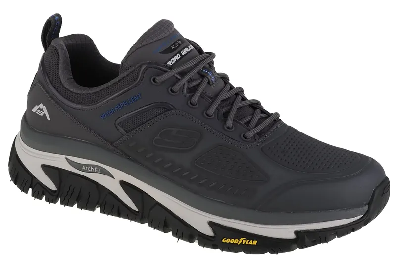 Skechers Arch Fit Road Walker 237333-CHAR, Męskie, Szare, buty sneakers, skóra licowa, rozmiar: 47,5