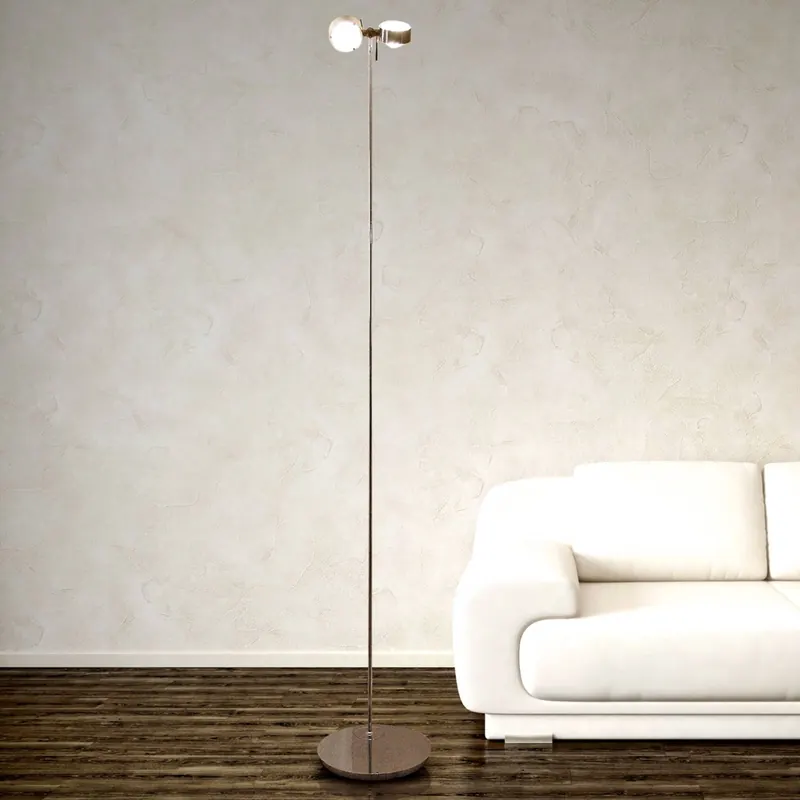 Elastyczna lampa stojąca PUK FLOOR, chrom, 2-punktowa.