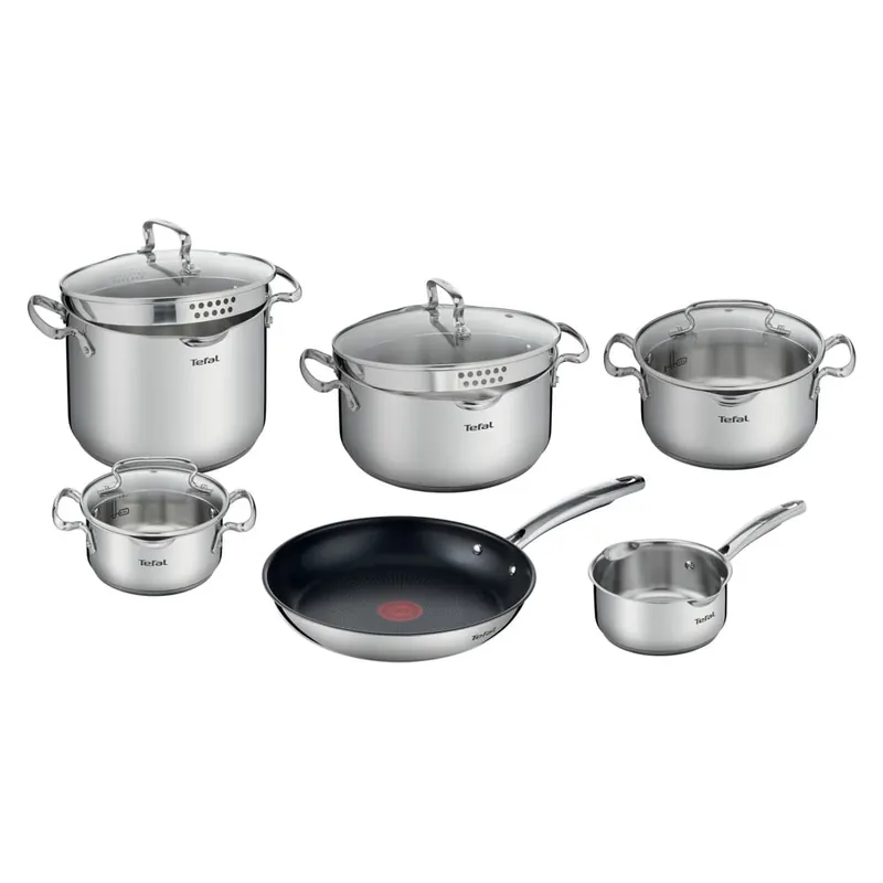 Zestaw garnków ze stali nierdzewnej 10 el. Duetto+ – Tefal