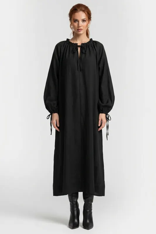 & Other Stories Freya Dress Black Maat: M | Maxi Jurken Outlet | Dames | Zwart