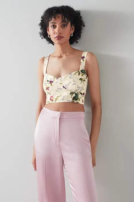 LK Bennett Tw Eloise - Meadow Scene Multi Maat: 42 | Mouwloze Tops Outlet | Dames