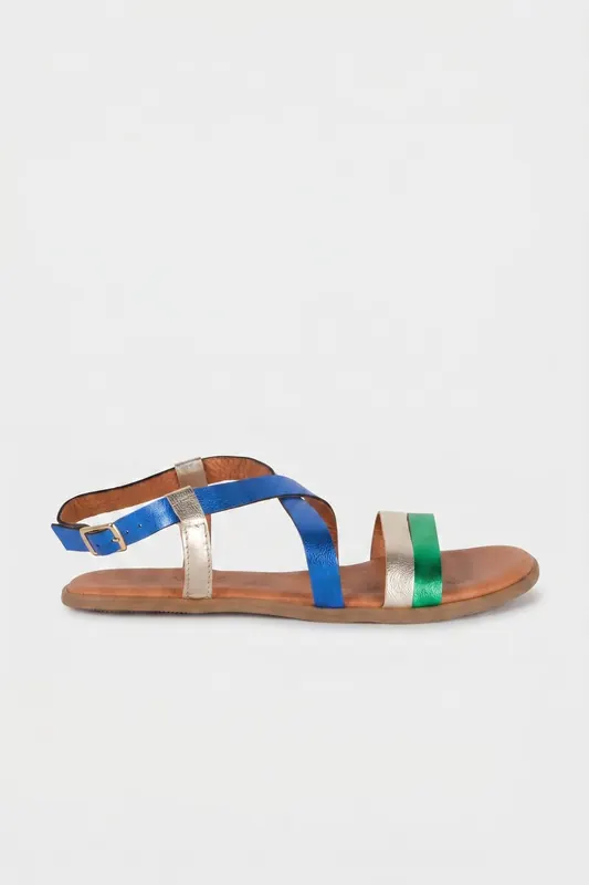 DWRS label Hawaii Dk. Blue / Green Maat: 36 | Sandalen Outlet | Dames | Blauw