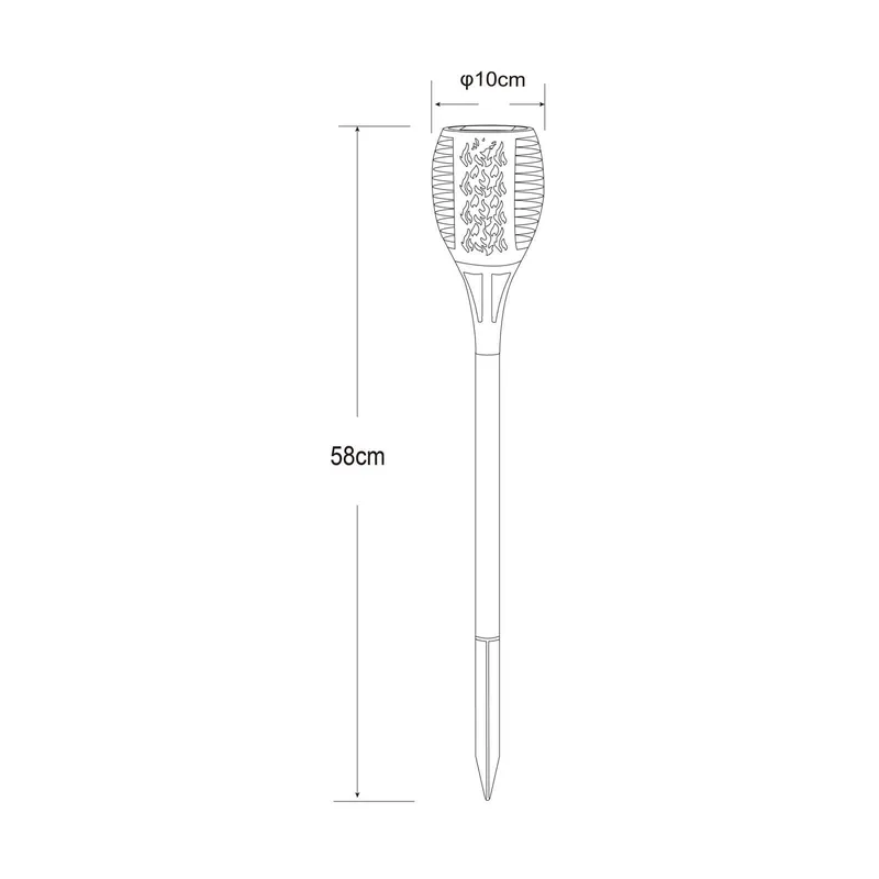 Lampa z grotem ziemnym LED 33077 Latarka, czarna, plastikowa
