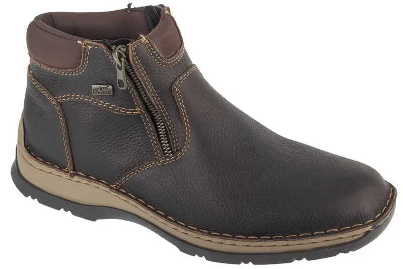 Rieker Shoes 05362-25, Męskie, Brązowe, trzewiki, skóra licowa, rozmiar: 41