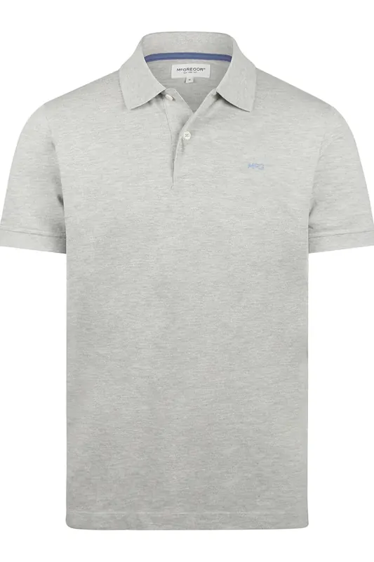 McGregor Classic Polo Medium Grey Melange Maat: M | Poloshirts Outlet | Heren | Grijs