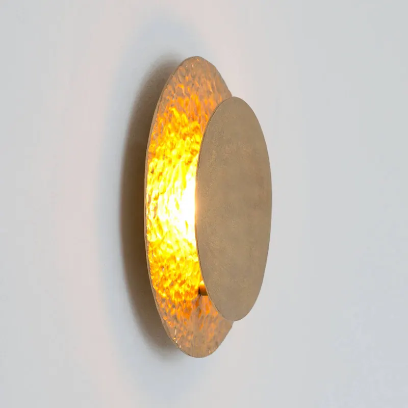 Kinkiet LED CORONARE, średnica 26 cm, kolor złoty, metal, ściemniany