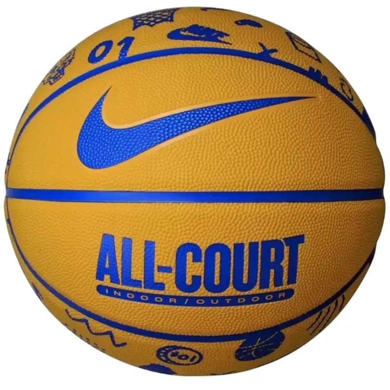 Nike Everyday All Court 8P Ball N1004370-721, Unisex, Żółte, piłki do koszykówki, Guma, rozmiar: 7