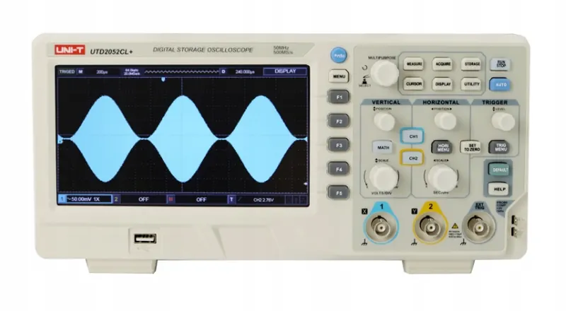 Osciloskop Uni-T UTD2052CL+ 2 kanály 50MHz 500MS/s 24Mpts Usb Pass/Fail