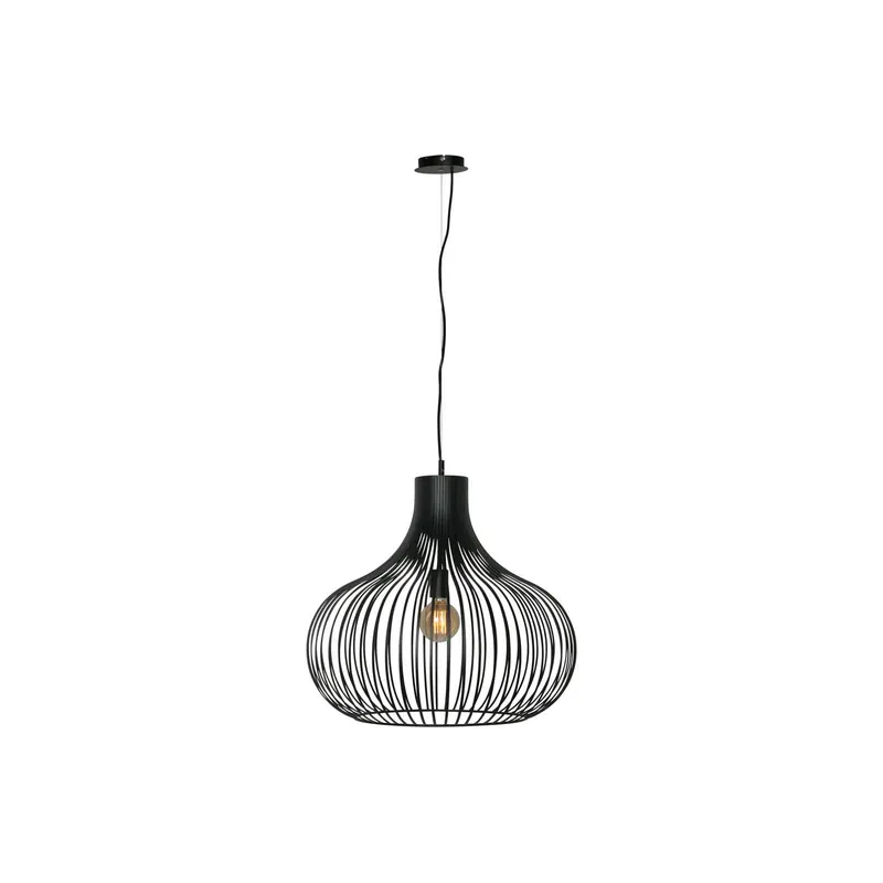 Lampa wisząca Aglio, Ø 58 cm, czarny, metal