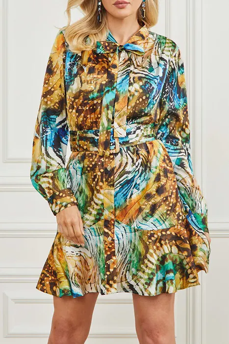 GUESS Marciano By  Dianne Dress Eutopia Print Maat: M | Blousejurken Outlet | Dames