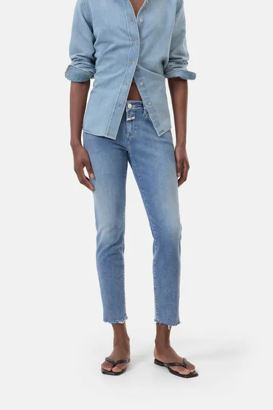 Closed Baker Mid Blue Maat: W27L32 | Skinny Jeans Outlet | Dames | Blauw