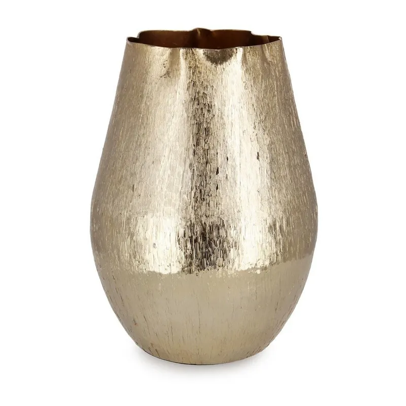 Aluminiowy ręcznie wykonany wazon w kolorze złota (wysokość 38 cm) Brighty – Bizzotto