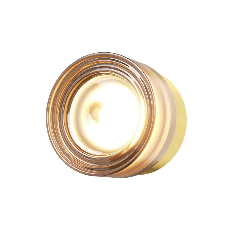 Kinkiet LED OLO, mosiądz/bursztyn, gładki, Ø 13 cm, CCT