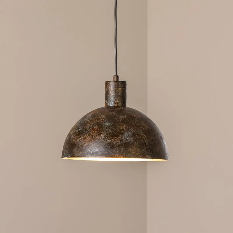 Żyrandol Kure, czarno-brązowy, metalowy, Ø 30 cm, E27