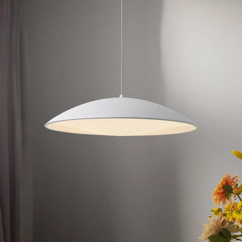 Żyrandol LED LENTE, biały, Ø 50 cm, metalowy, z funkcją Switchdim