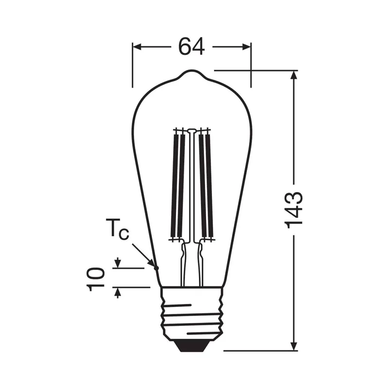 Żarówka LED OSRAM Edison E27 3,8W Filament 2 700K