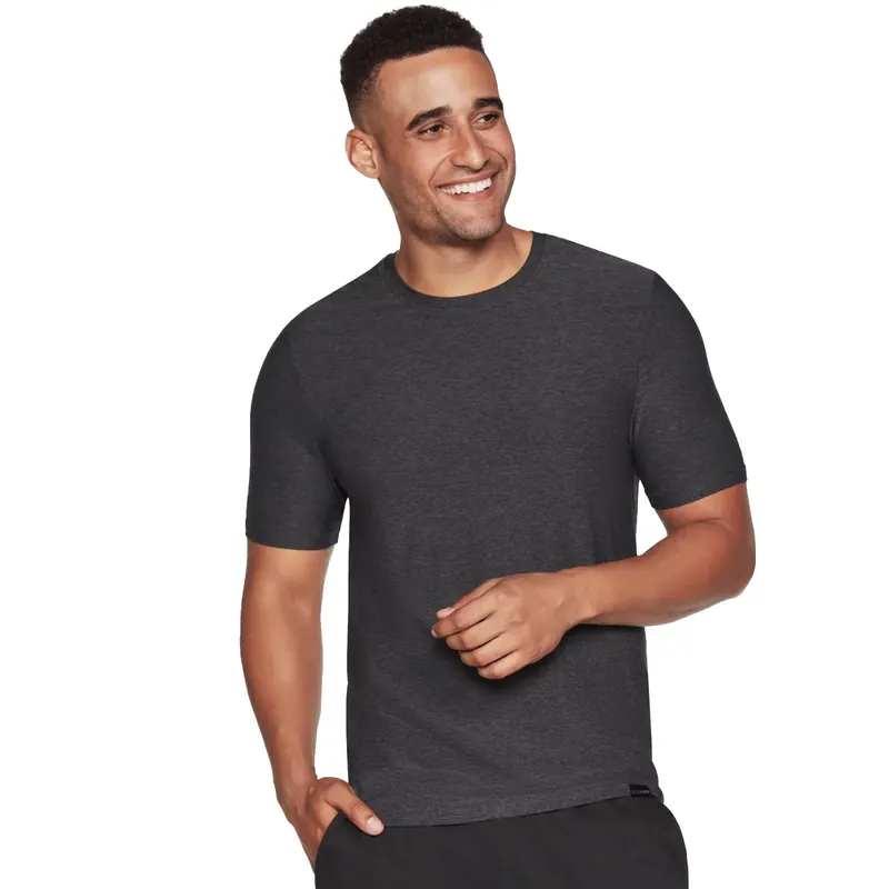 Skechers Go Dri All Day Tee TS107-BKCC, Męskie, Szare, t-shirty, poliester, rozmiar: M