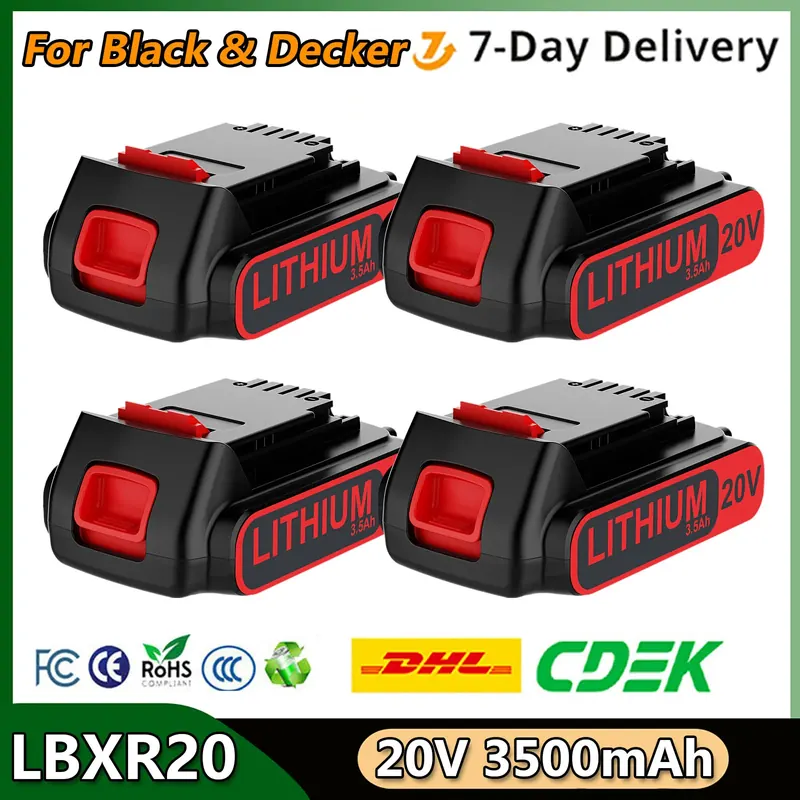 Akumulator 3500 mAh do elektronarzędzi Black&Decker LBXR20 20 V Akumulator litowo-jonowy LB20 LBX20 LB2X4020-OPE LST220