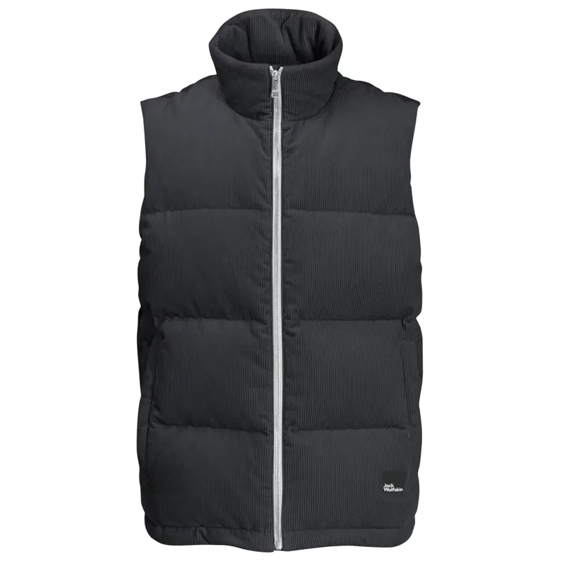 Jack Wolfskin Nature Corduroy Vest M 1207301-6350, Męskie, Czarne, bezrękawniki, poliester, rozmiar: L