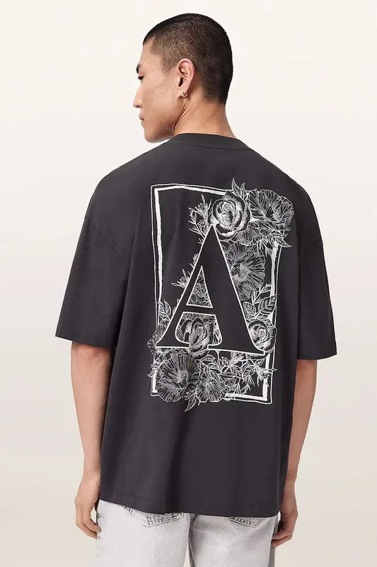 AllSaints T-shirt oversize męski bawełniany ANTHOS