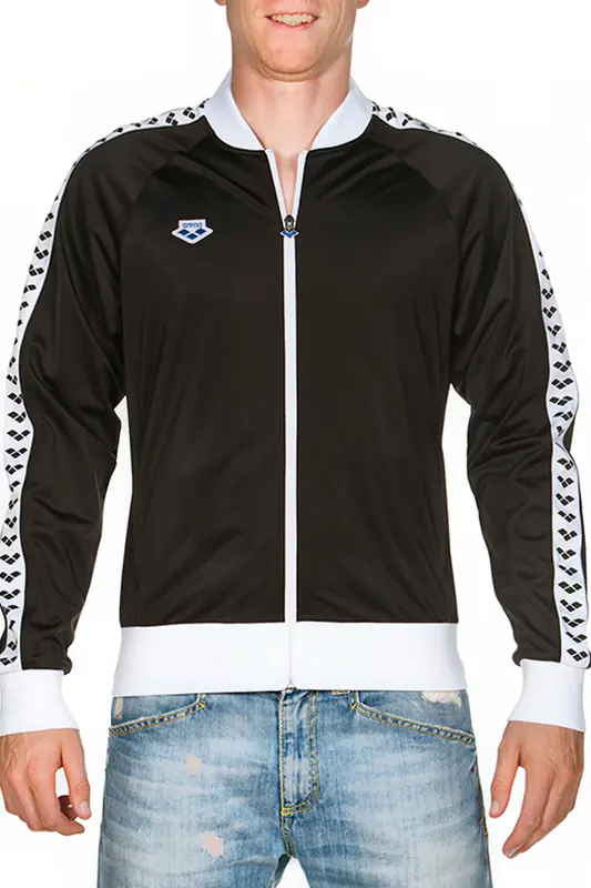 Arena M Relax Iv Team Jacket Black-white-black Maat: M | Bomberjacks Outlet | Heren | Zwart