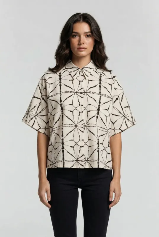 & Other Stories Maggie Shirt Beige Maat: S | Overhemden Outlet | Dames | Creme