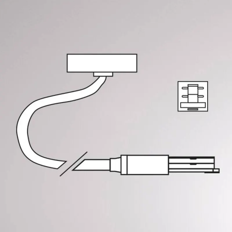 Zasilacz końcowy Volare, kabel 2m, rozeta , biały